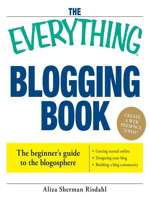 Title details for The Everything Blogging Book by Aliza Risdahl - Wait list